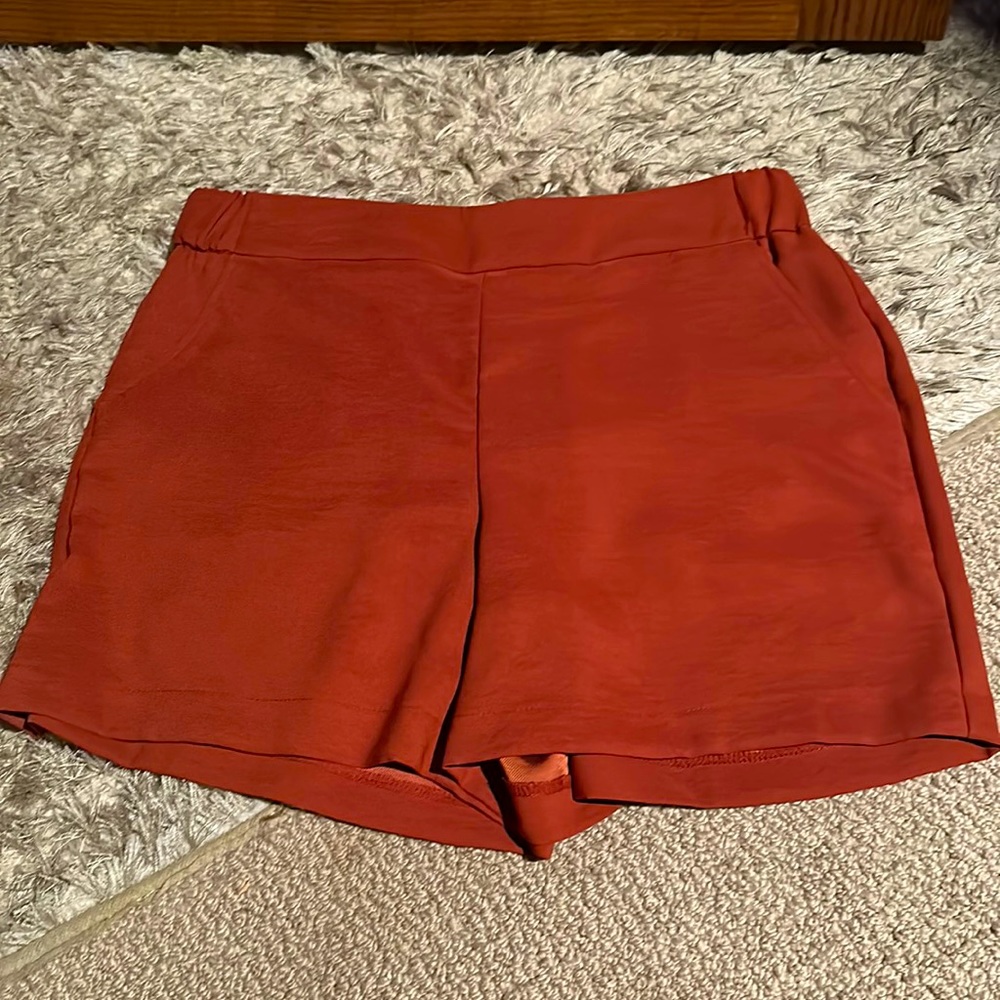 Copper romper shorts